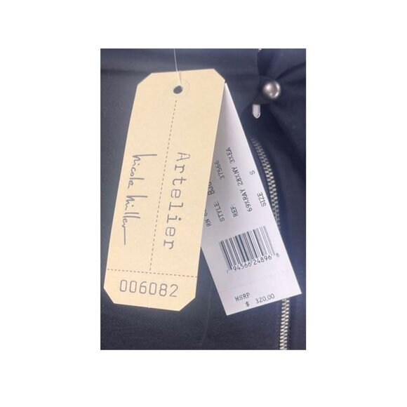 NWT Nicole Miller Artelier Ruched Dress w/ Back Zipper- Black - Picture 6 of 6